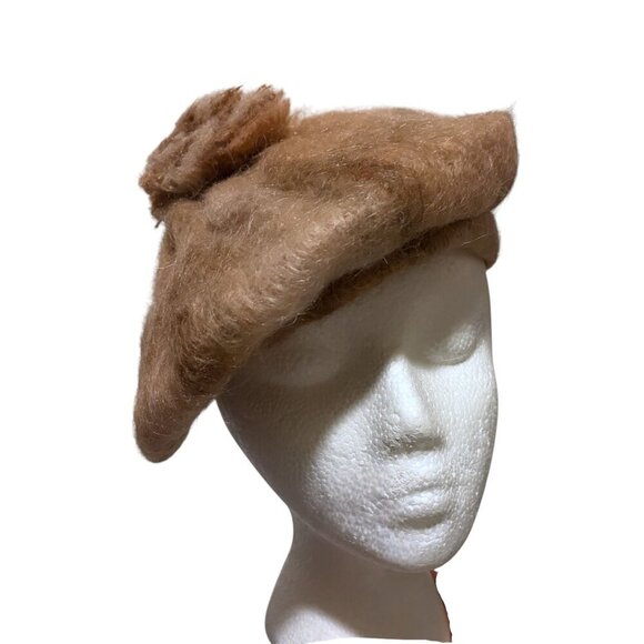 Vintage Glentarff Mohair Blend Tam o Shanter Made in Scotland Scottish Neutral